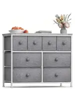 Sorbus Dresser with 8 Drawers - Chest Clothing Organizer Unit with Steel Frame Wood Top Knob Handle Easy Pull Fabric Bin 1
