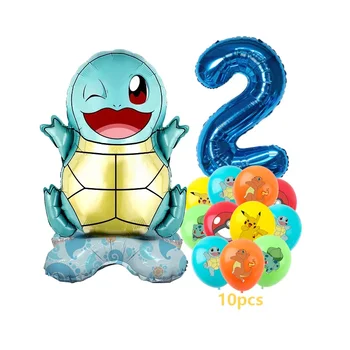 12pcs Pokemon Pikachu Balloon Set Children's Party Decoration Charmander Squirtle Bulbasaur Birthday Foil Balloon Gift Doll Toy 3