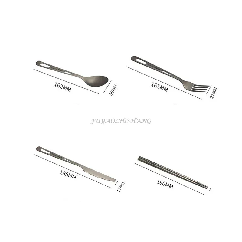 Pure Titanium Tableware Set Outdoor Travel Camping Set - Image 6