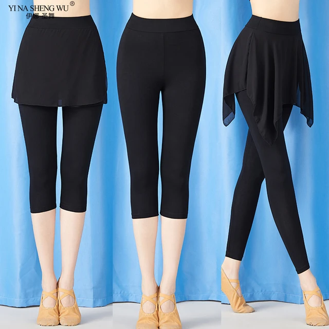 Pantalones de práctica de baile clásico para mujer adulta, mallas cómodas  de Modal para danza moderna y latina, pantalones recortados - AliExpress