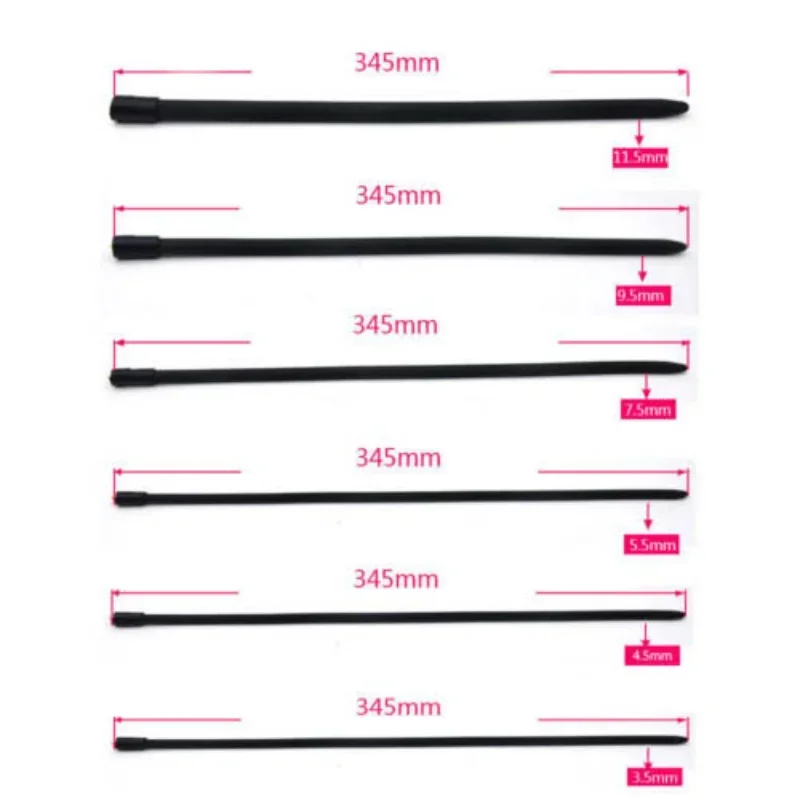 Male 5 Diameters 345mm Silicone Electro Shock Accessory Electric Stimulator Urethral Tube Dilator Penis Plug Sex Toy Man penis sex toys
