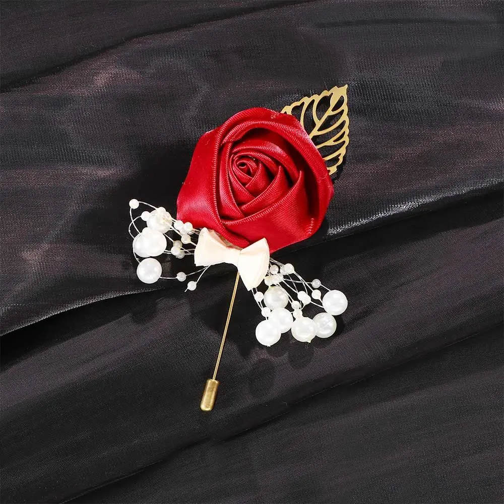 

Модная свадебная искусственная брошь с искусственным жемчугом для жениха