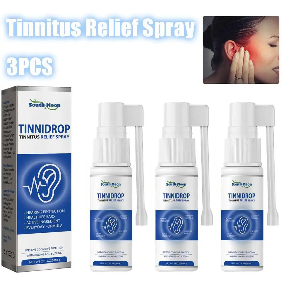 

Luhaka TinniDrop Tinnitus Relief Spray 3Pcs Ear Ringing Relieving Drops for Ringing Tinnitus Itching Earache Health Care Earwax