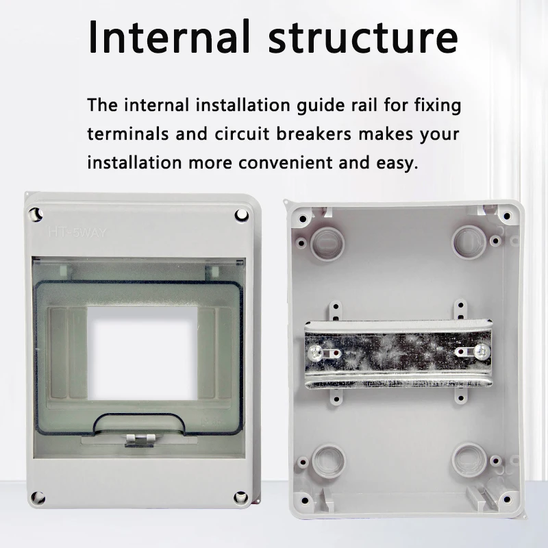 2/3/5/8/12 Ways ABS Outdoor Waterproof Electrical Distribution Box Circuit Breaker MCB Power IP65 HT Series Air Switches Box circuit breaker power distribution block
