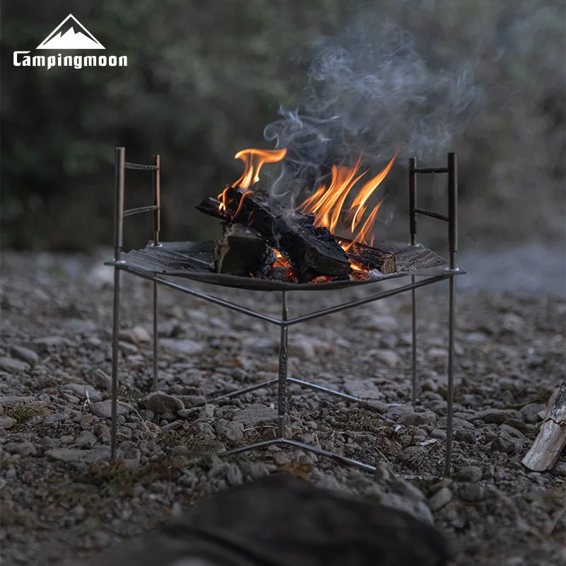 Outdoor Folding Portable Stainless Steel Camping Stove Oven with Grille Mesh Camping Cookware