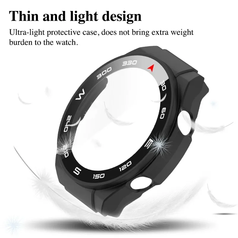 Watch Screen Protector Case Watch Accessories Watch Case Watch Protective Case Watch Cover Watch Protective Cover Glass Cover Case+Tempered Glass For Huawei Watch Ultimate Screen Protector Shell Anti-scratch Cover Bumper for Watch Ultimate Accessories