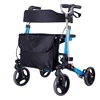 Senior High Quality Aluminium Durable Adjustable Adult Rollator Walker For Elderly 1
