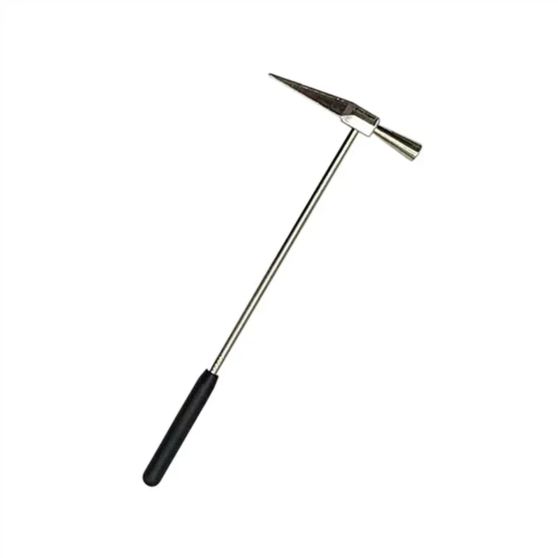 Geological Hammer with Pointed Tip & Rubber Grip, 16.3cm/ 15.8cm Alloy Geologist Hammer Masonry