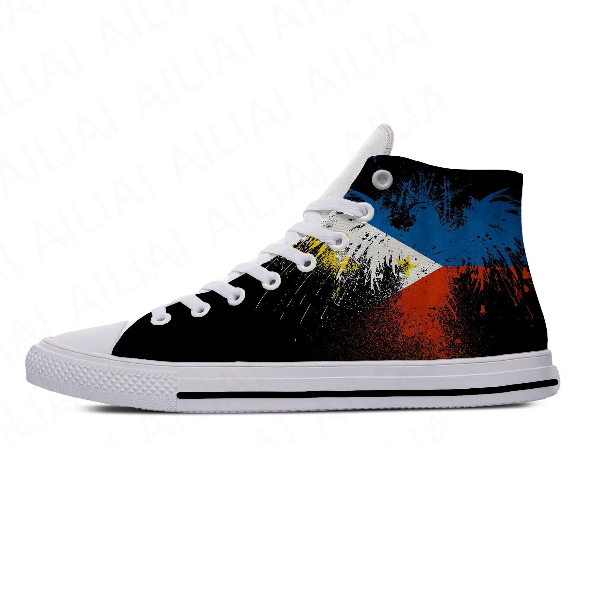 

Кроссовки с флагом Филиппин, забавная модная повседневная обувь с высоким верхом, легкие дышащие, для мужчин и женщин, для скейтборда, лето