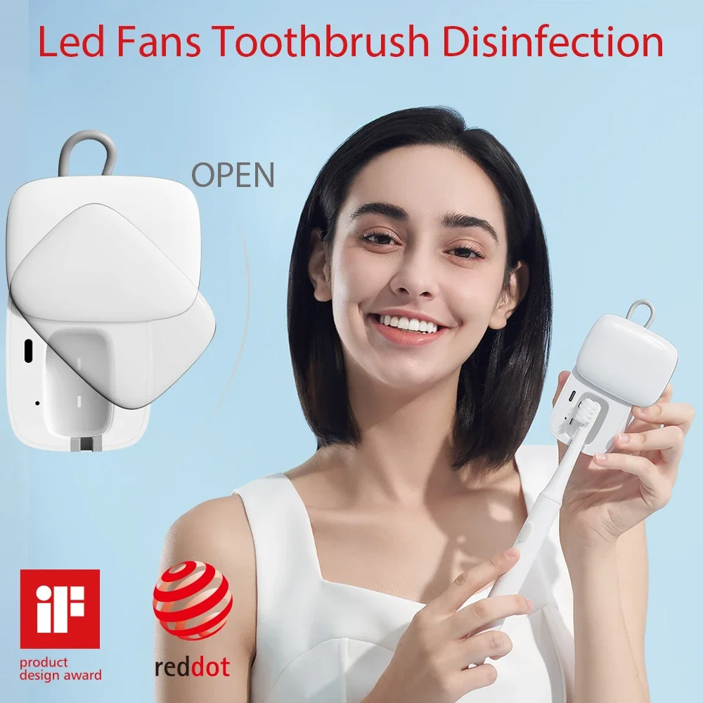 Toothbrush holder, toothbrush sterilizer, toothbrush case, toothbrush storage box-MINI UV Light Toothbrush Sterilizer Quick Fans Dry Holder Bathroom Equipment Charging Antibacteria Ultraviolet Tooth brush Box