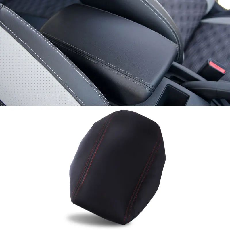 

Для Nissan Qashqai 2008 2009 2010- 2017 из искусственной кожи с губчатой внутренней центральной консолью, крышкой подлокотника, отделкой Черно-красной лин...