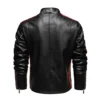 Men's motorcycle racing suit PU leather label color jacket 2