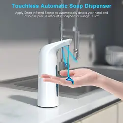 400ml Automatic Soap Sanitiser Dispenser Handsfree Infrared Sensor Contactless Sanitiser Dispenser For Home Kitchen Bathroom