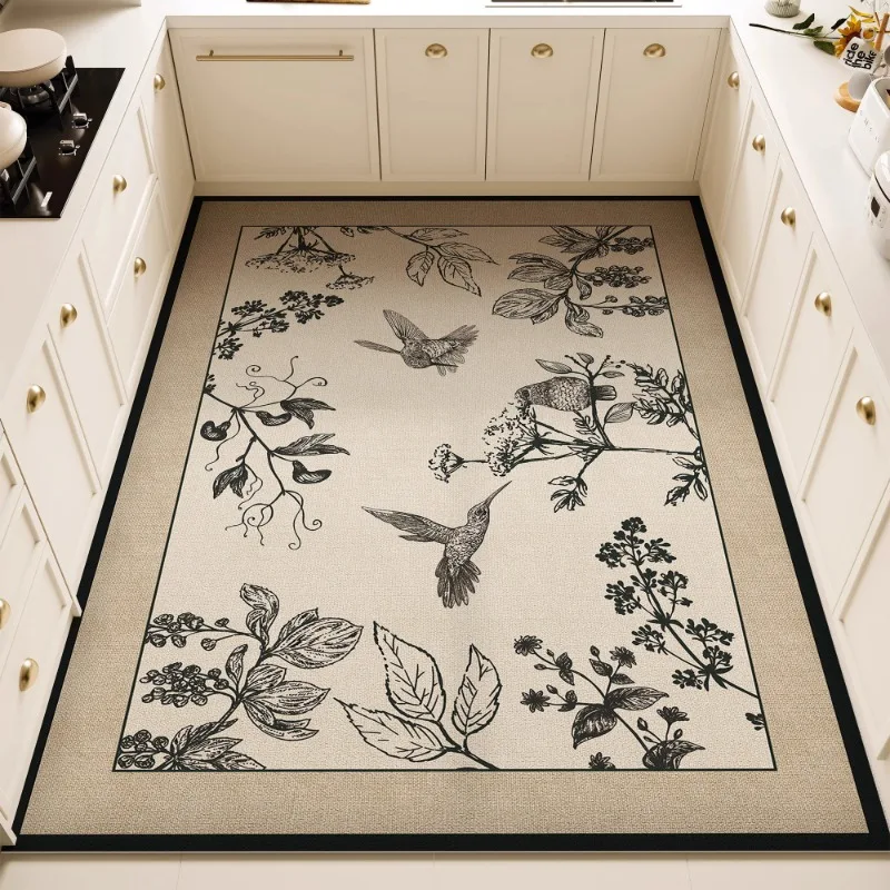 PVC Leather Kitchen Mats Modern Minimalism Matpractical Waterproof Oil-proof Carpet Large Area Anti-fouling Balcony Rug Tapis 러그