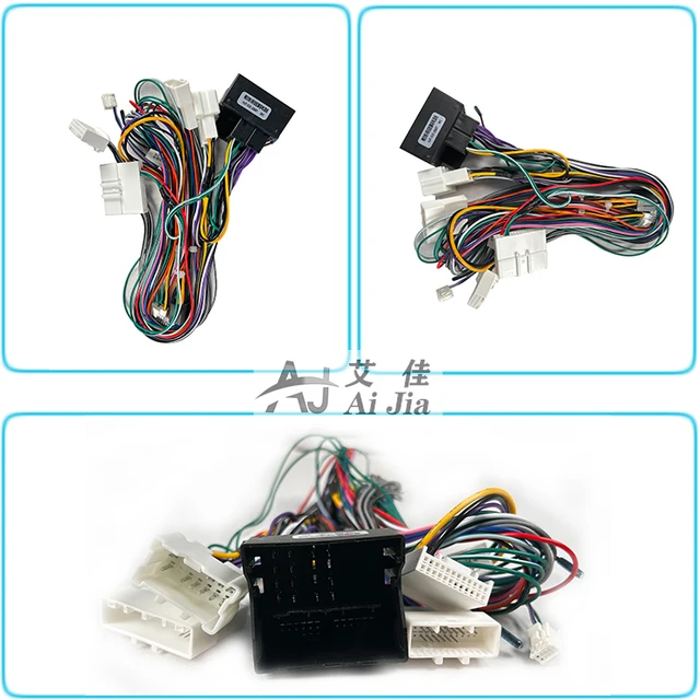 Faisceau De Câbles Stéréo 16 Broches Pour Lecteurs De Voiture