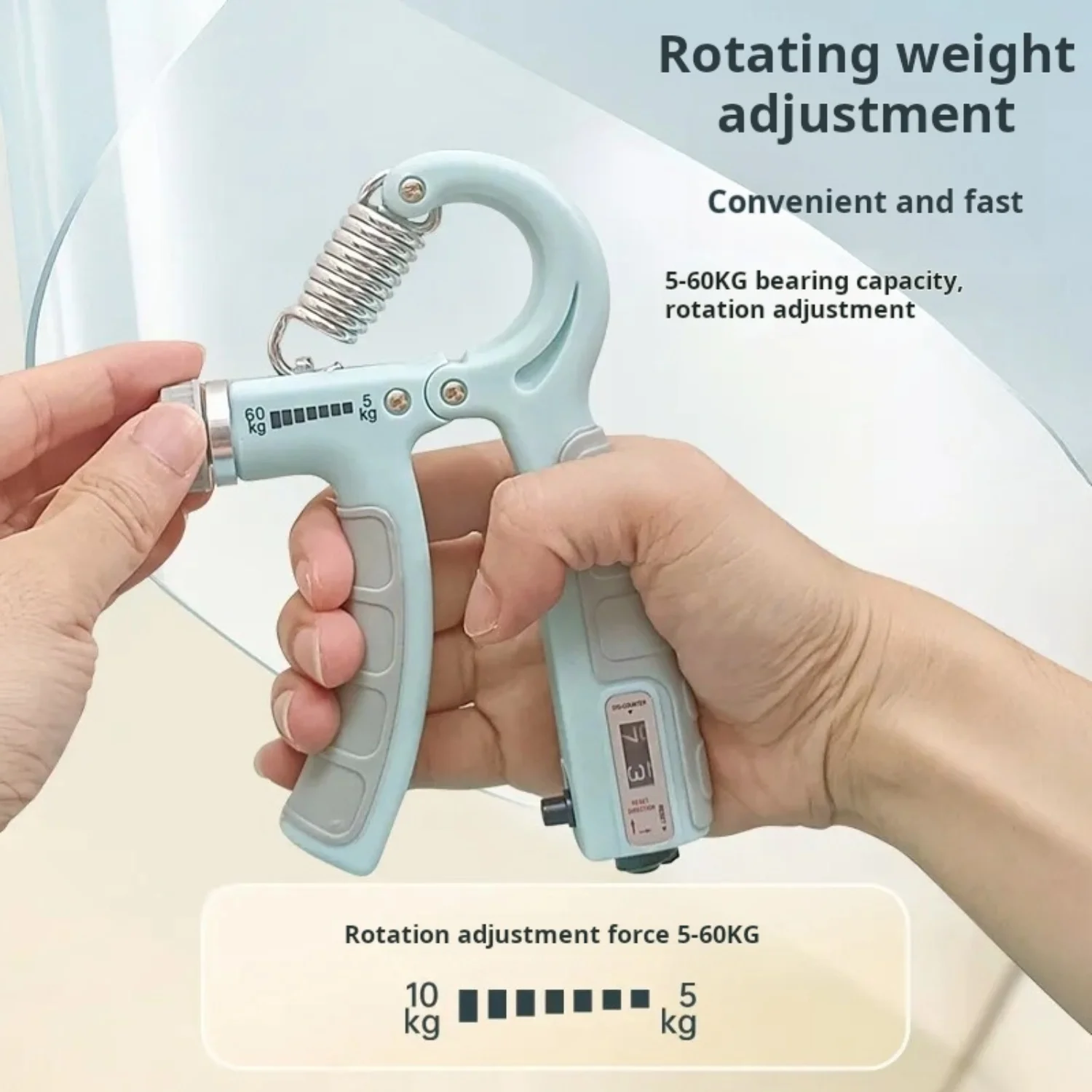 Grip Trainer Hand Squeezer Forearm Strength Trainer Adjustable Resistance Adjustable Reps Hand Grip Trainer for Muscle Building 4