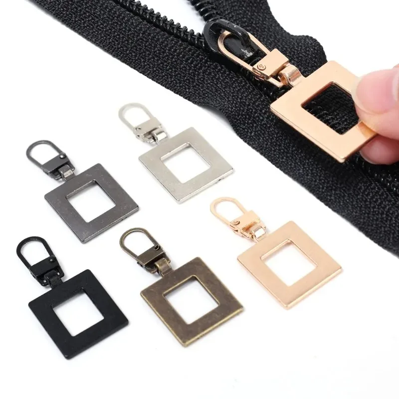 5/1Pcs Detachable Metal Zipper Head Repair Kits Universal Replacement Zipper Puller Luggage Purse DIY Clothing Accessories