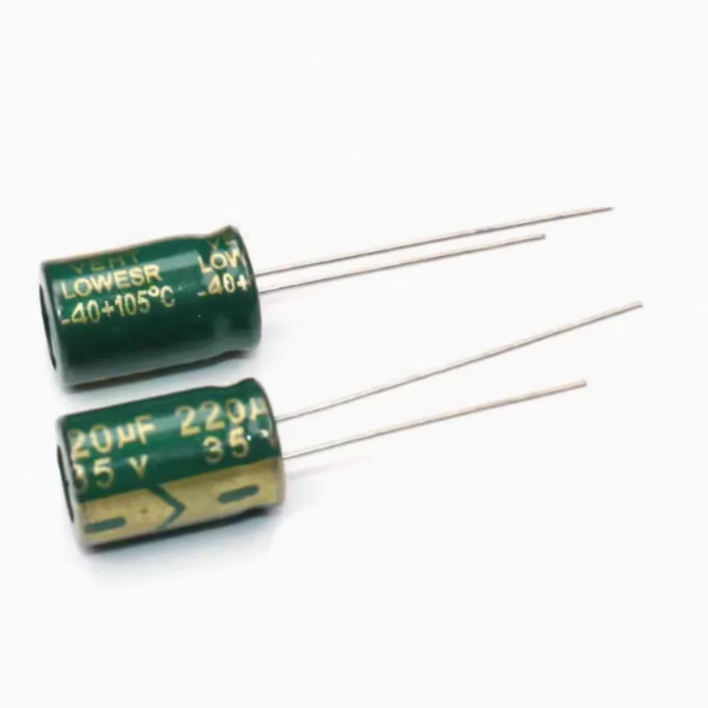 35V220UF In-line Electrolytic Capacitor 50PCS