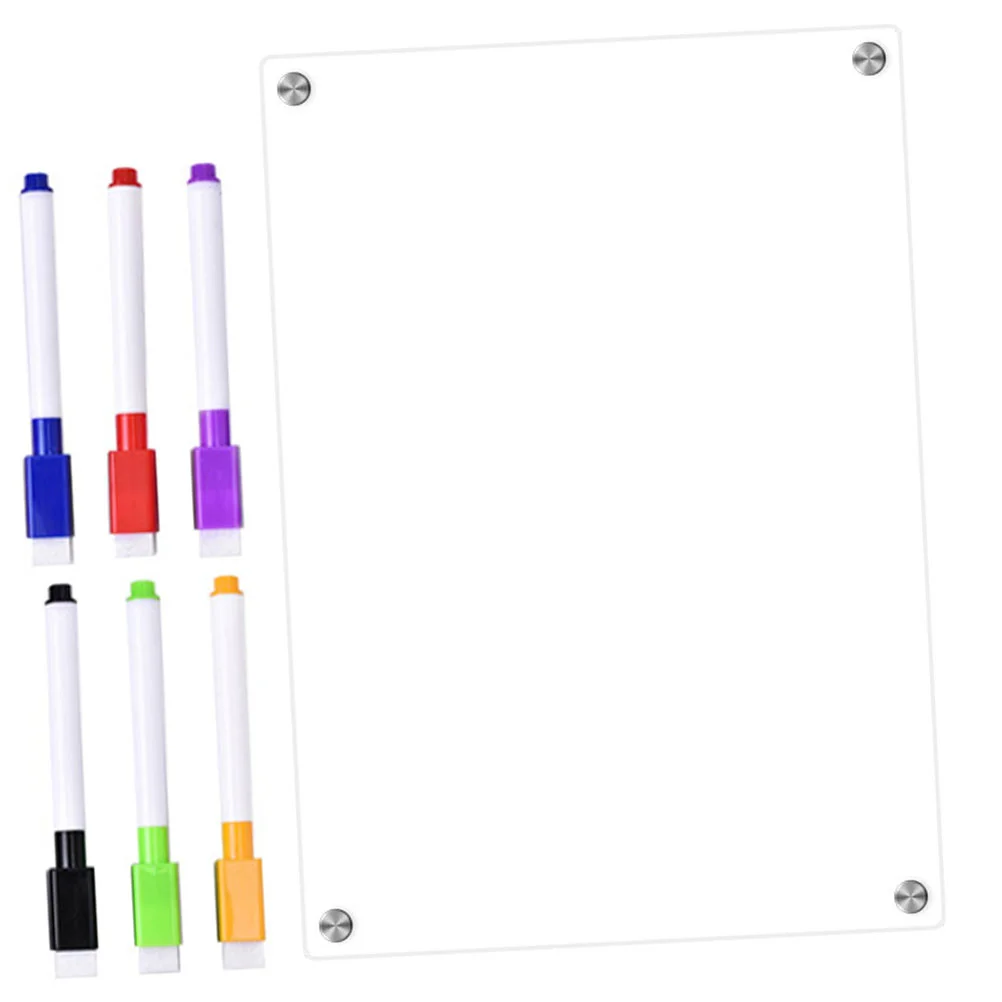 A3/A4 Fridge Acrylic White Board Dry Erase Board Daily To Do List Board Erasable Magnetic Planner Board Memo Grocery List