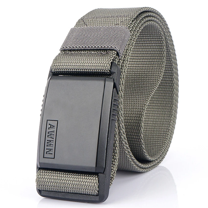 Fashion Men Belt Metal Buckle Nylon Tactical Belt For Jeans