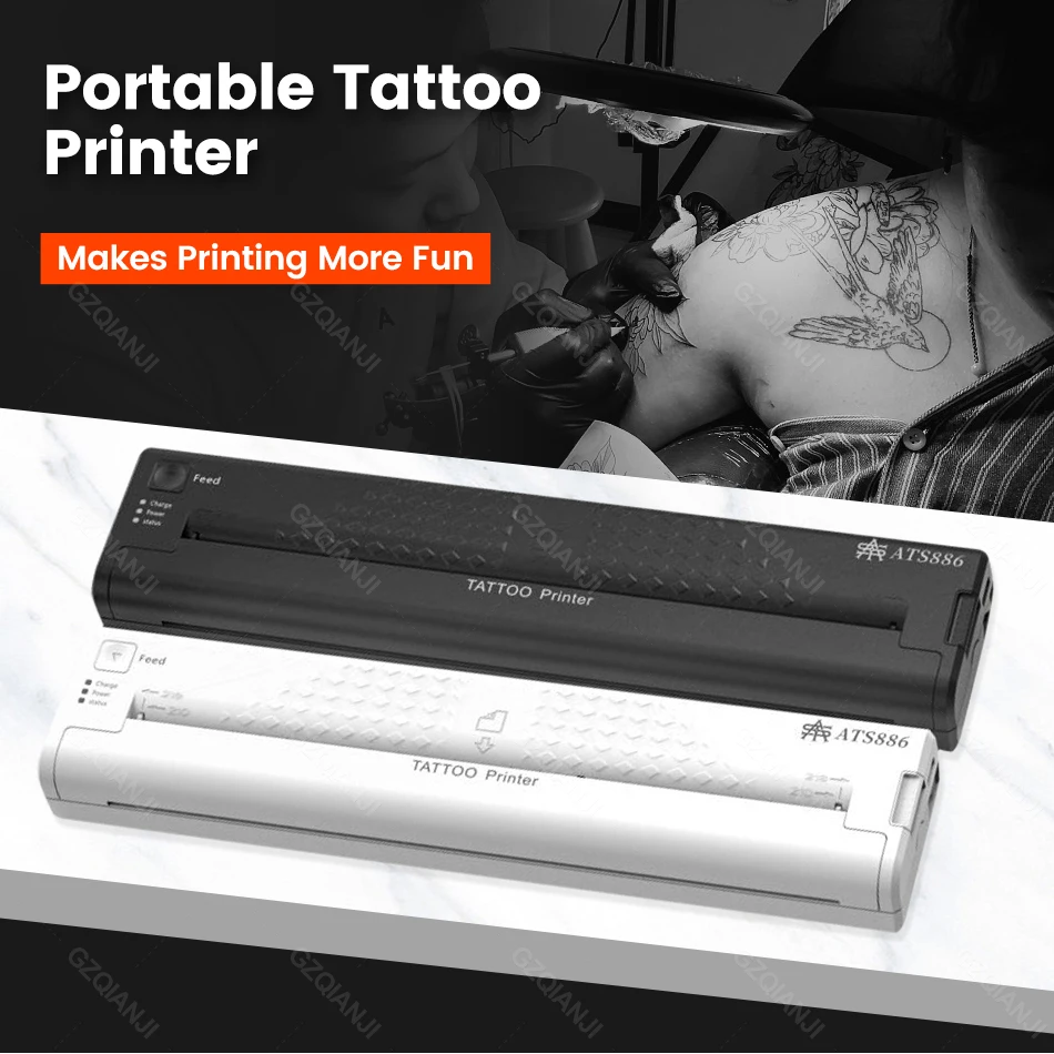 Tattoo Stencil Transfer Printer Machine Portable Thermal Stencil Maker Line  Photo Drawing Printing Copier with 50 Sheets Tattoo