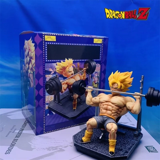 Anime Dragon Ball Estatueta GK Primo Irmão Muscle Fitness Series Son Gohan  Vegeta Figura de Ação