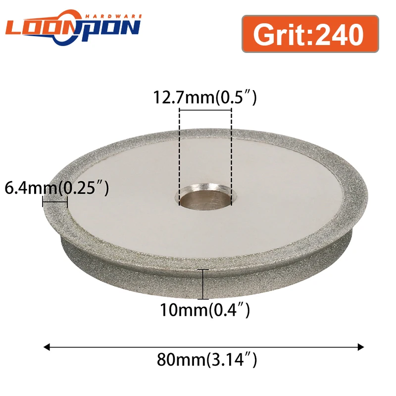 Abrasive wheel grinding wheel 78/80mm electroplated diamond grinding wheel cup for tungsten carbide sharpening cutter tool 1pc