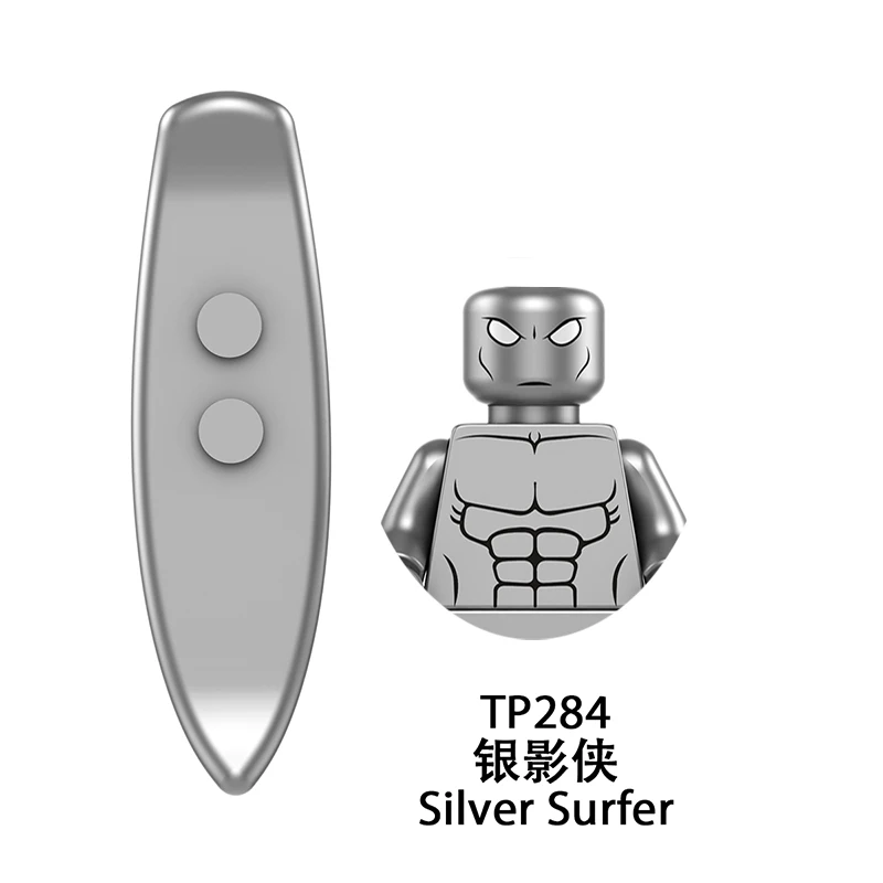 Marvel Fantastic Four Human Torch Bricks Silver Surfer Building Blocks Mini Action Figures Bricks Educational Diy Toys Gifts - Bilde 2
