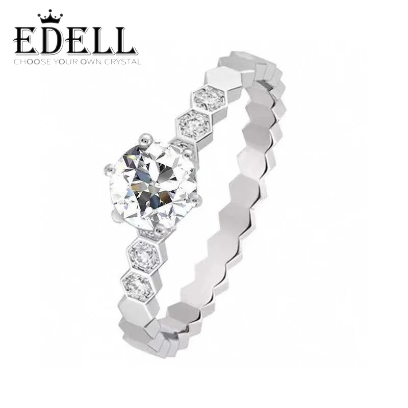 

Edell CHAMUET Super durable honeycomb diamond ring, high-quality, minimalist and exquisite