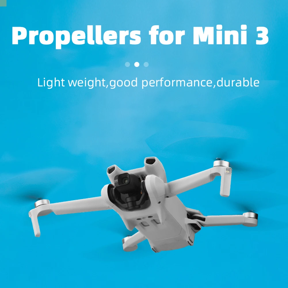 2 Pairs Props Blade Wing Fans Spare Parts PC Drone Props Blade Replacement with Screwdriver Screw Accessories for DJI Mini 3