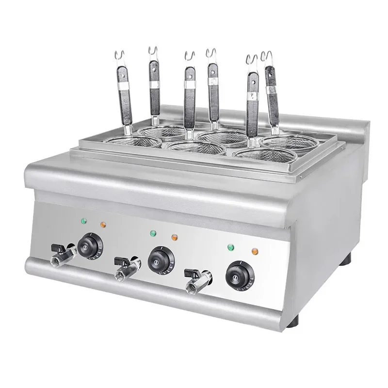 6-hole Noodle Cooking Stove Commercial Hot Spicy Noodle Machine Spicy  Electric Heating Noodle Stove 2