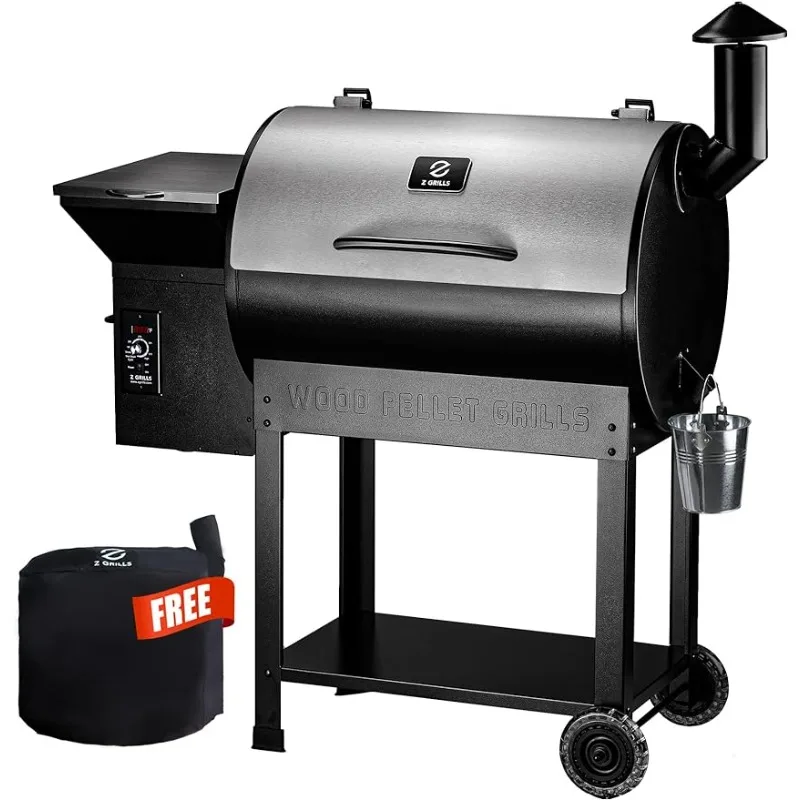 

Z GRILLS Wood Pellet Smoker Grill, 8 in 1 BBQ Grill with Auto Temperature Control, 697 sq in Cooking Area for Backyard, Patio