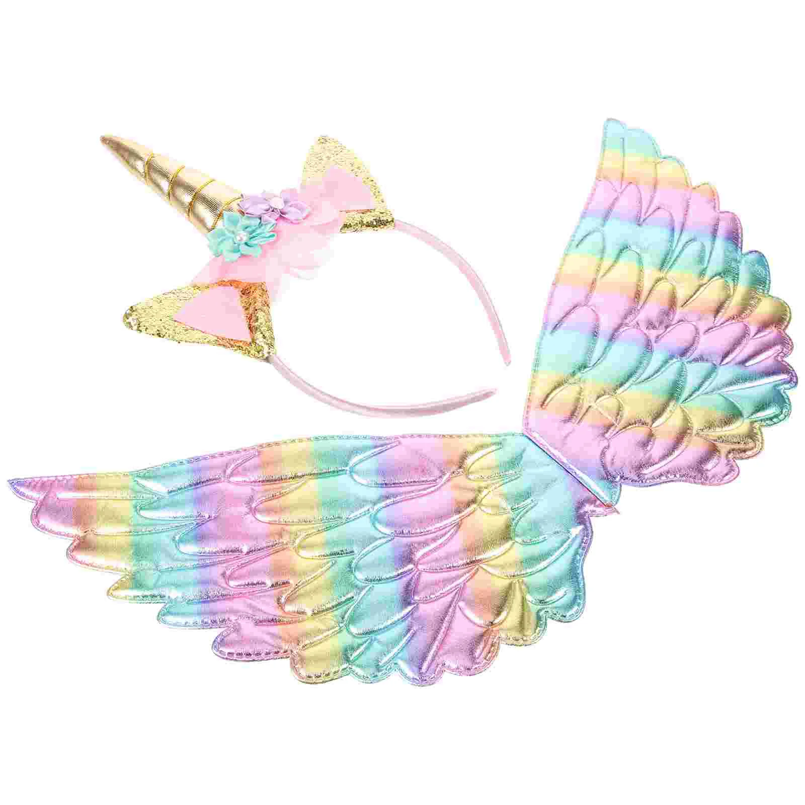 

Christmas Angel Wing And Hair Dress Outfit For Kids Birthday Party Costume Stage Performance(Headband, Random Pattern)