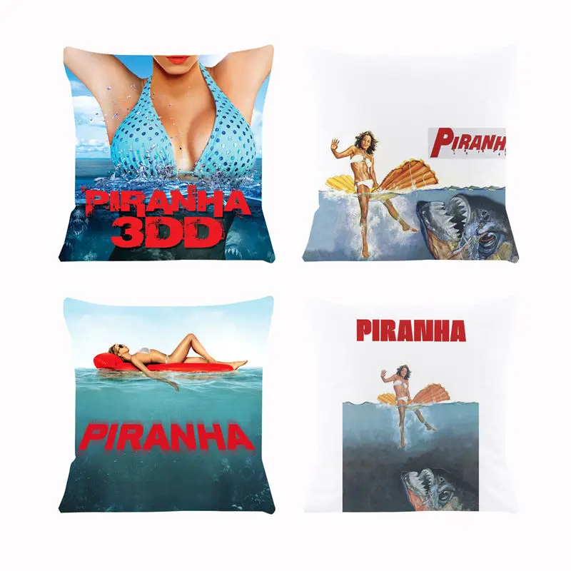 

Наволочка Piranha 3D, чехлы для подушек с рисунком аниме, декоративная подушка для дома