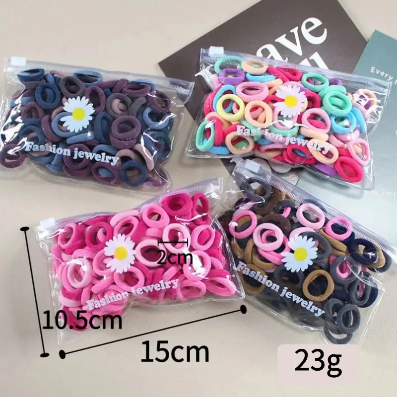 100 Stk Elastische Haargummis Für Kinder Mädchen Haarschmuck_voghion.com