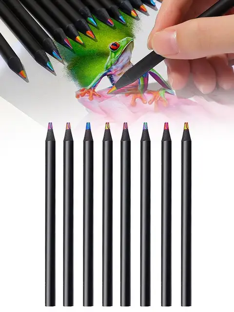 8 Colors Rainbow Pencils, Jumbo Coloring Pencils For Adults, Multi-colored  Pencils For Art, Drawing, Coloring, Sketching Christmas, Halloween,  Thanksgiving Day - Temu