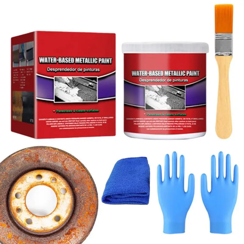 

Rust Remover Paint Water Based Metallics Paint Multi-Functional Effective Rust Converter Gel With Brush For Garage Car Chassis