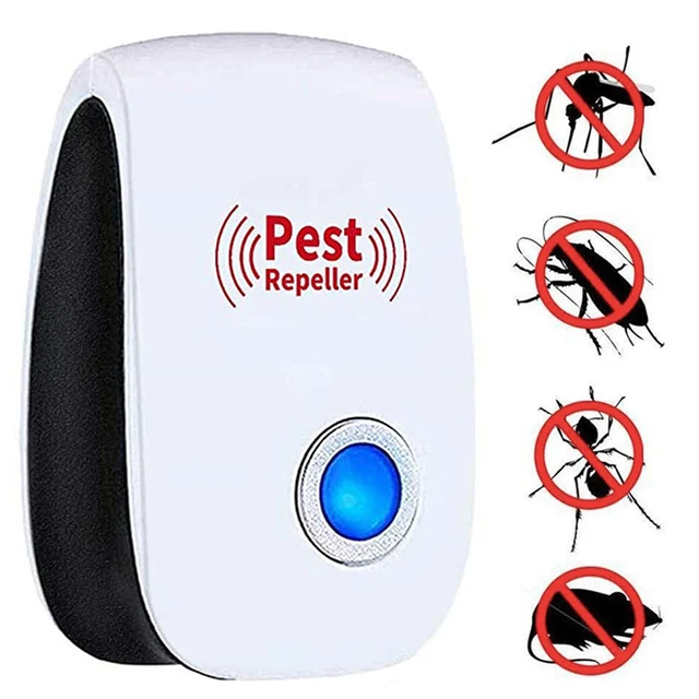 Eu/Usa Elektronikus Szúnyoggyilkos Elektromos Ultrahangos Egér -Visszaszorító Legjobb Kártevő -Vezérlő Beltéri Használat Rovar Egerek Hangyák Pókhoz