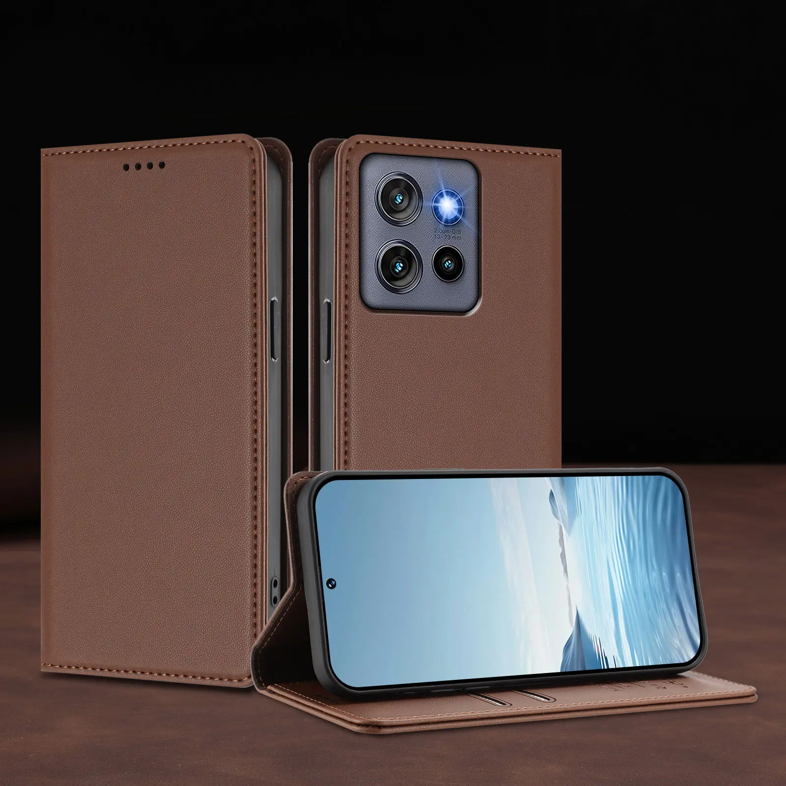 Leather Flip Wallet Phone Case - Elegant and Durable Design