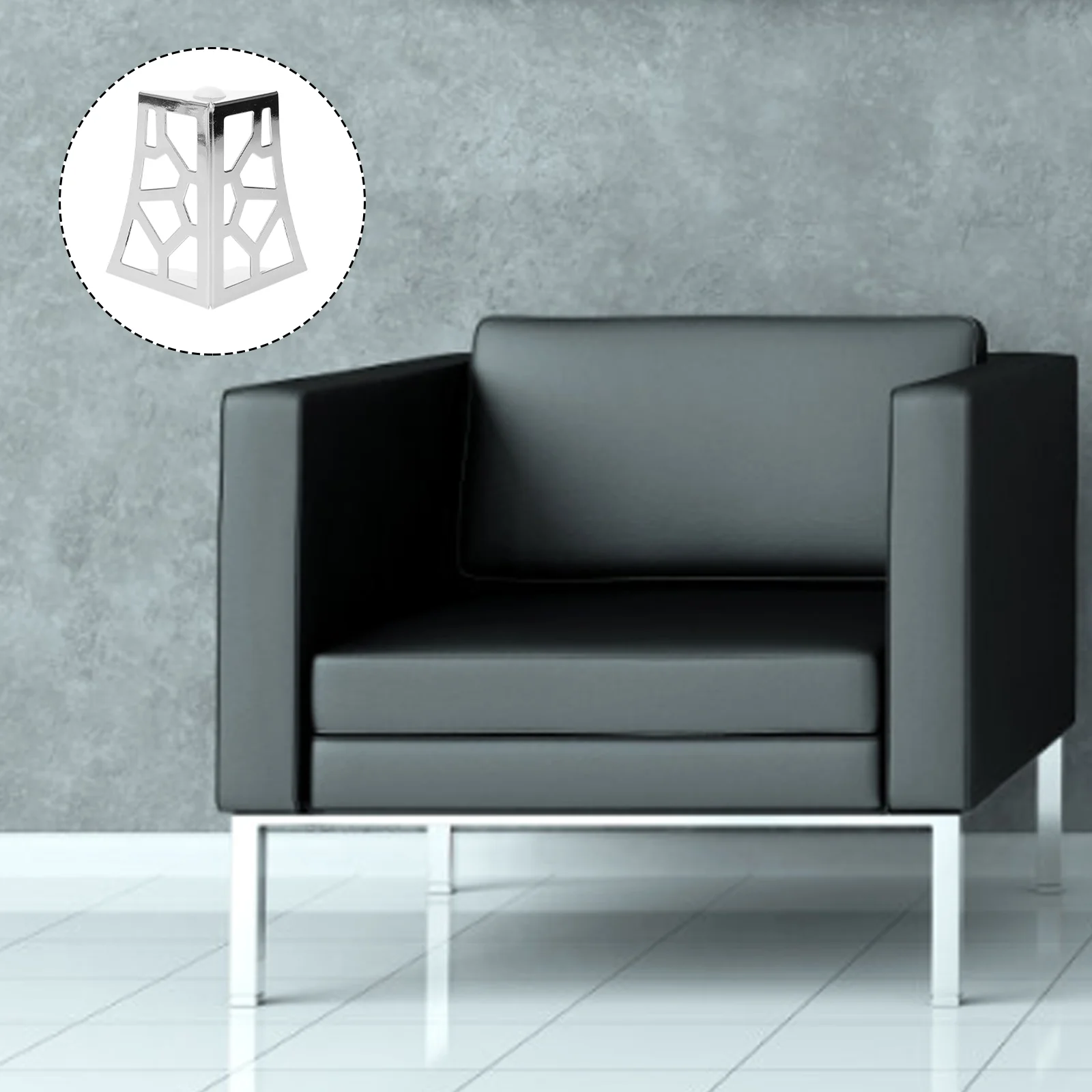 

4 Pcs Hardware Furniture Legs Sofa Support Net Flower Coffee Table Stool Foot for Iron Short