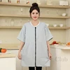 Short Sleeved Kitchen Women's Waterproof And Oil Resistant Kitchen And Home Coat Work Clothes  Pet Clothing Two Way Zipper Apron 5