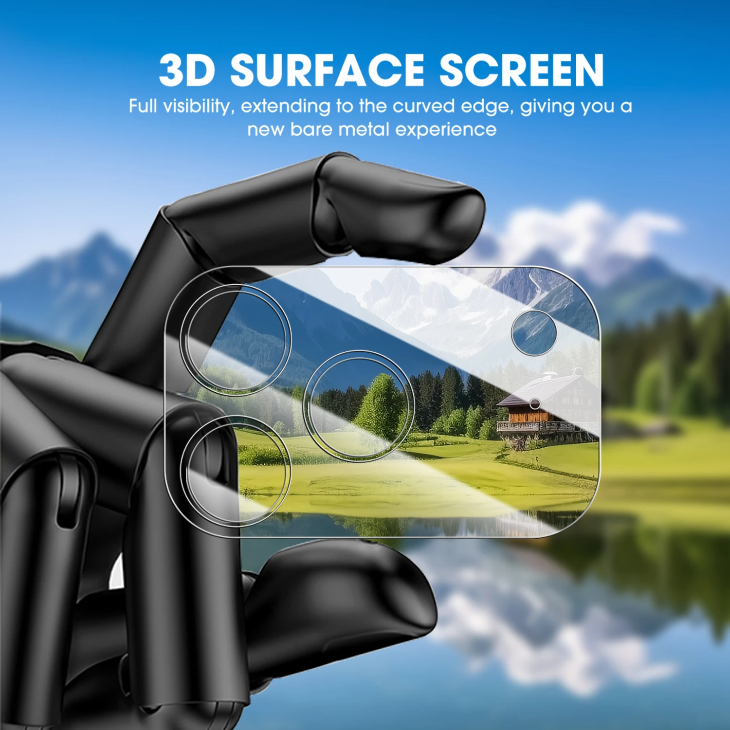 5-Piece Anti-Scratch Full Cover Camera Lens Tempered Glass Protective Film
