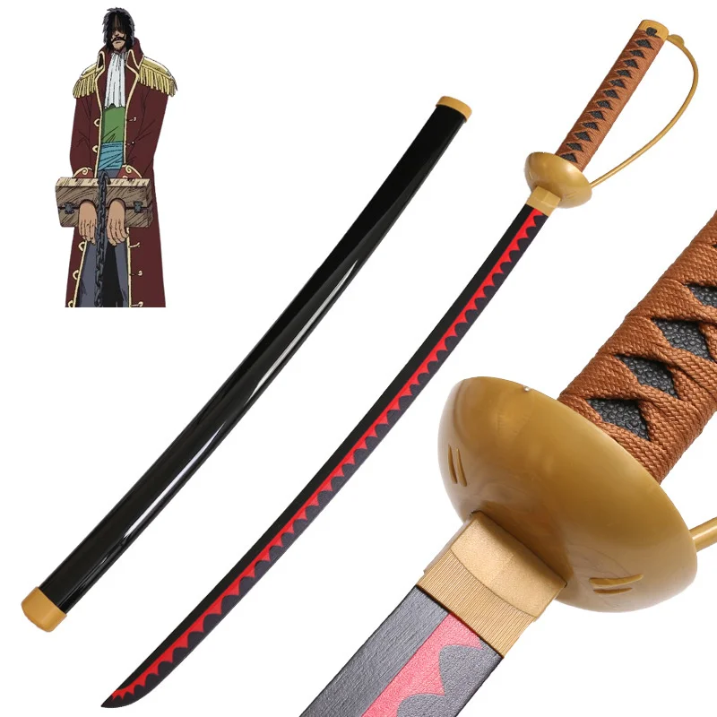 104cm Cosplay Roger Katana Wood Restore Anime Sword Red Hair