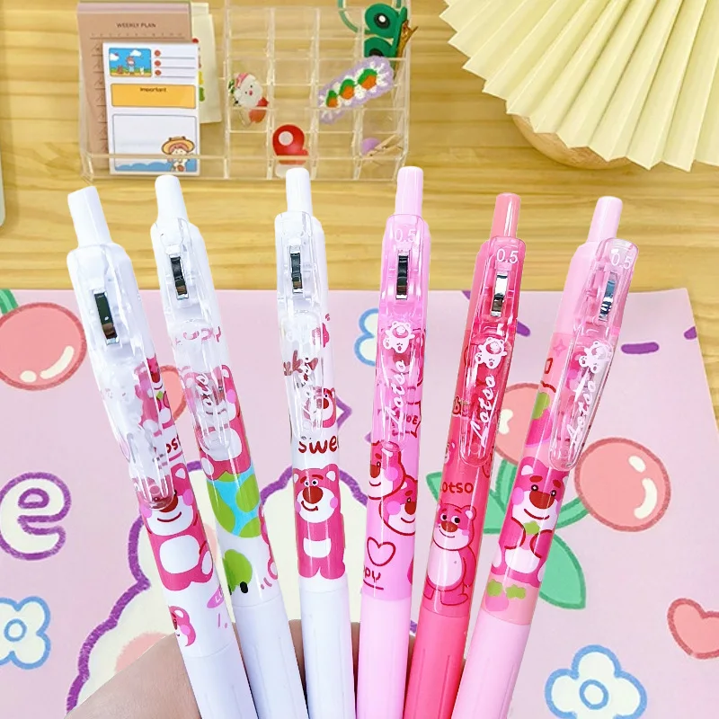 Hot-Disney-Anime-Pen-Kawaii-Lotso-Anime-Action-Figure-0-5Mm-Black-Press