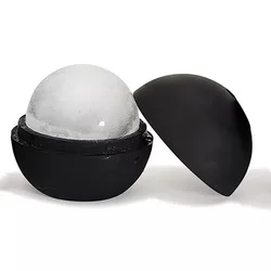Black Silicone Facial Ice Roller for Cooling Massage and Beauty Care (Black)