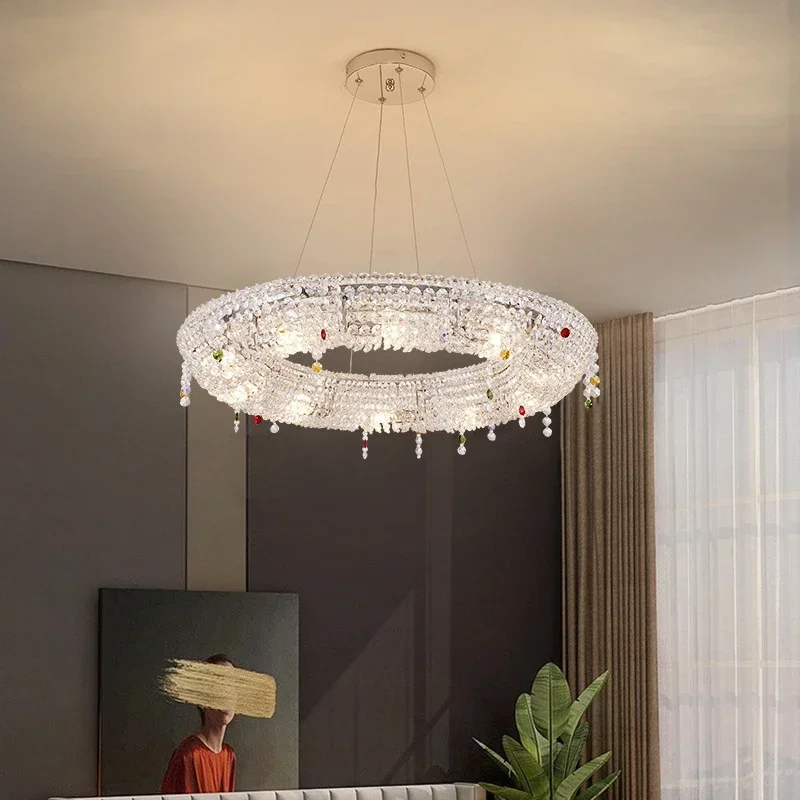 

Luxury Living Room Crystal Chandelier Dining Room Bedroom led Hanging Lamp Atmosphere Villa Hotel Lobby Home Chandelier Lighting