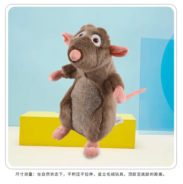 Jouets en peluche Remy Disney Ratatouille pour enfants, animaux en