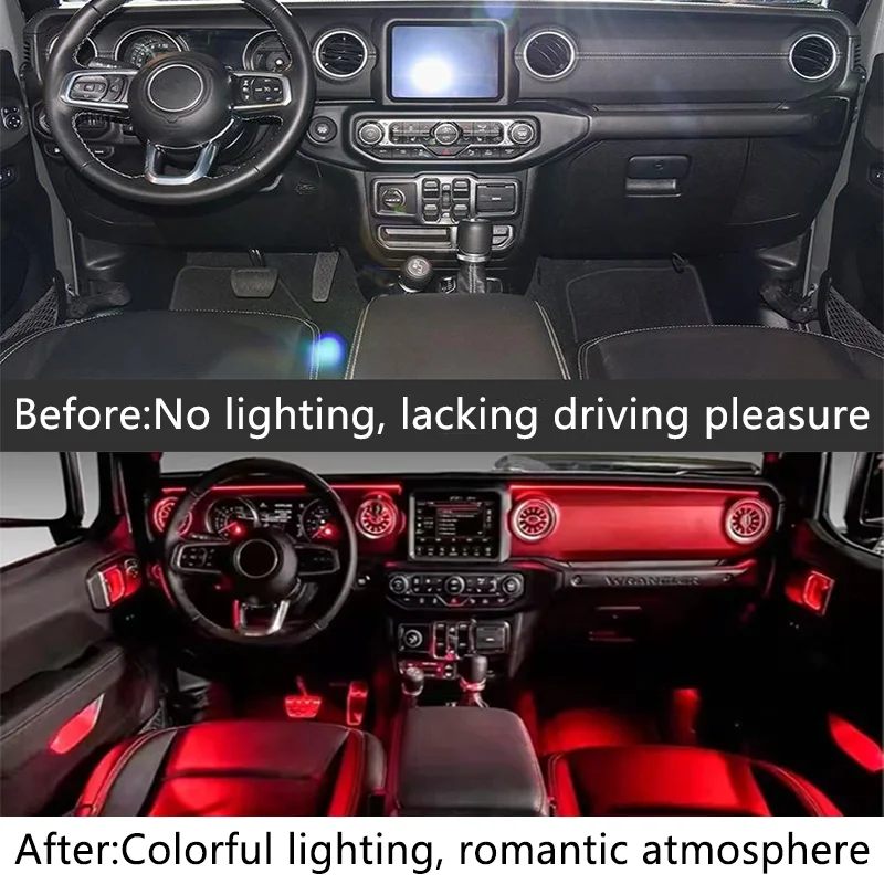 Ouchuangbo LED Ambient Light For Jeep Wrangler JL gladiator