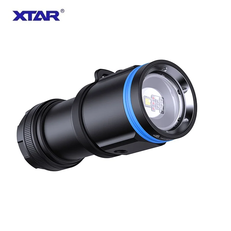 XTAR D30 4000 Diving Flashlight 4000lumens UV/RED/BLUE light Underwater 100 Meters Underwater Photography Fill Light