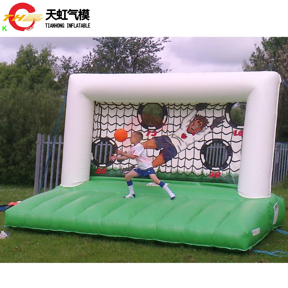 

Free Door Ship 5x4m Inflatable Football Soccer Target Shootout Goal Giant Carnival Sport Games